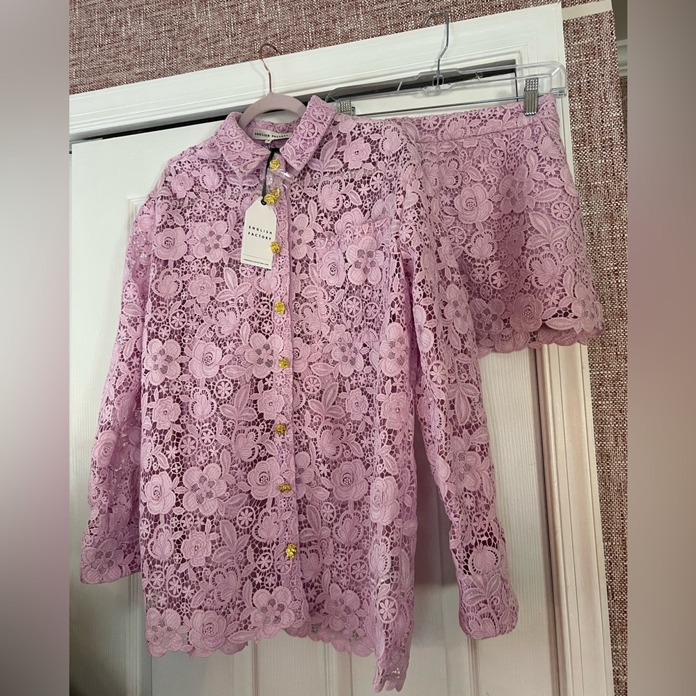 English Factory lace shorts, size XS